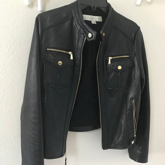 Lambskin Leather Moto Jacket (Woman's Size Small) - Picture 1 of 16